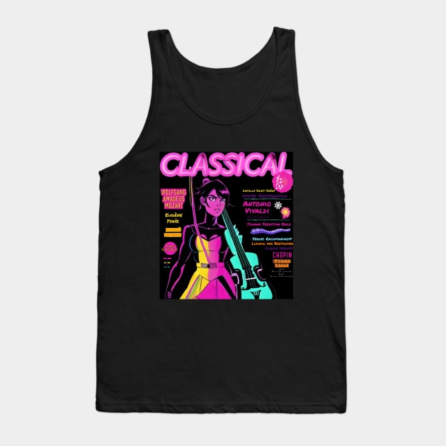 Classical music in neon Tank Top by The Illegal Goat Company